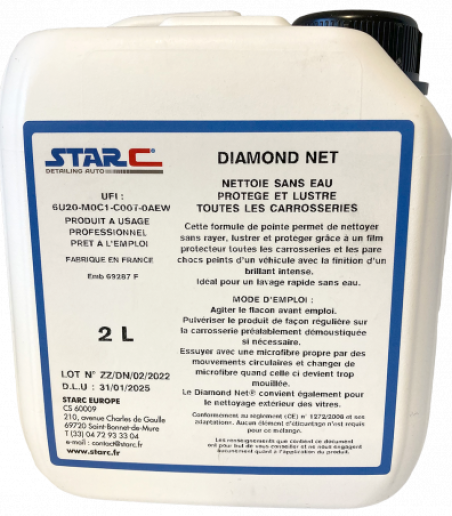 DIAMOND NET : Nettoyant carrosserie sans eau du 2 litres au 20 litres